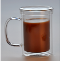 Large Capacity Double Wall Tea & Coffee Mugs 430ml/15oz,Heat Resistant Design, Dishwasher and Microwave Safe, Borosilicate Glass